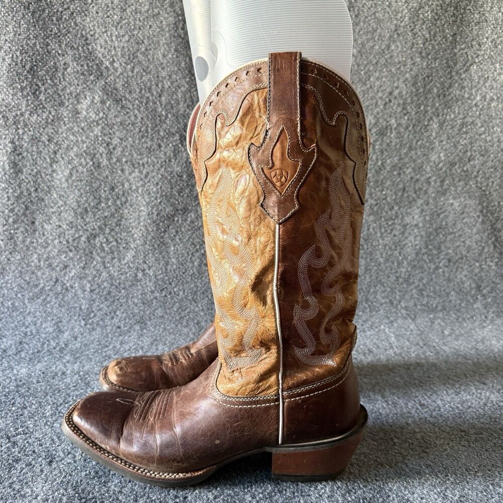 Ariat Women's Crossfire Caliente Western Equestrian Boots Brown Leather US 10B - Picture 4 of 9